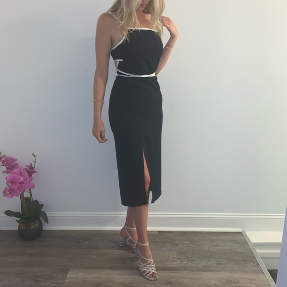 Solid & Striped Navy and White Midi Dress - Picture 1 of 8